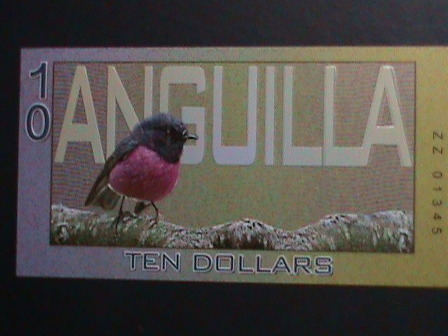 ​ANGUILLA 2019-COLLECTIBLE UNCIRCULATED POLYMAR LOVELY BEAUTIFUL NOTE VF
