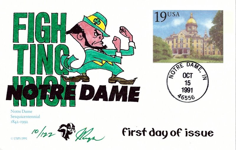 Pugh Designed/Painted Fighting Irish Notre Dame...10 of 122 created!!