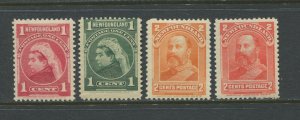 Newfoundland 1897-98 1 cent and 2 cent values unmounted mint NH