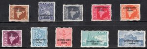 India-Cambodia 1-10 Set MNH