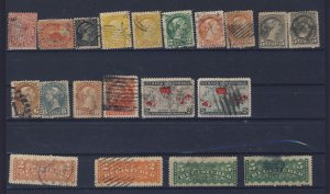 20x Canada Older Used Stamps #14-15-34-35-36-37-39-42-44-45-46-85-86-F1-F2 $246