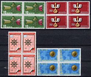 Switzerland Scott # 347 - 350, mint hr, b/4