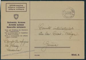 Switzerland WWII Internee Refugee Camp La Rosias Cover 53926