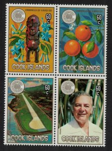 Cook Is. Fruits Airport Commonwealth Day Block of 4 1983 MNH SG#862-865