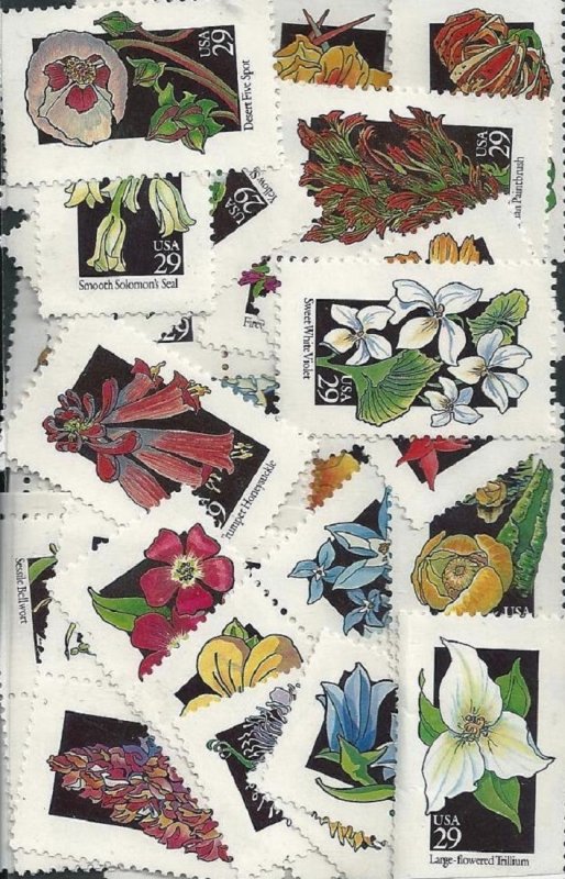 PCBstamps     US #2647-2696 Sgls $14.50(50x29c)Wildflowers, MNH, (2)