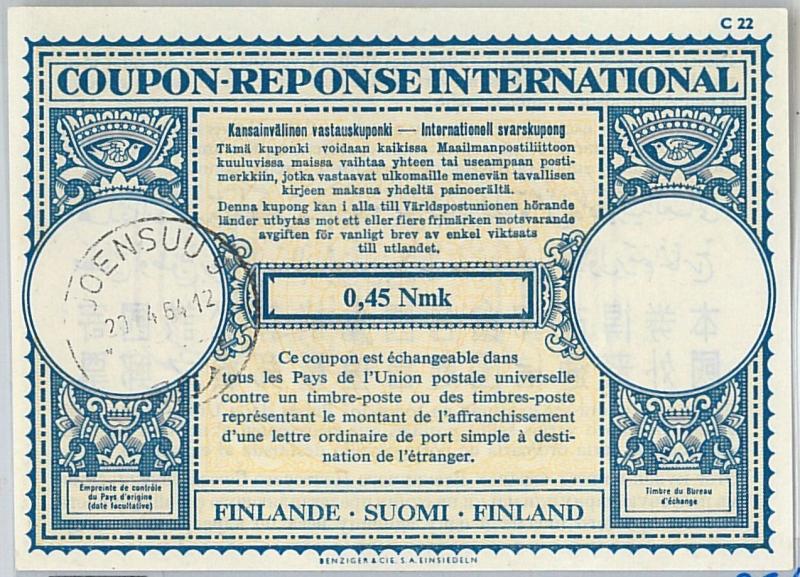 61041 - COUPON RESPONSE INTERNATIONAL London Model: FINLAND 1964