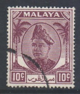 Malaya Selangor Scott 86 - SG98, 1949 Sultan 10c used