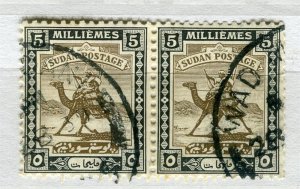 BRITISH EAST AFRICA PROTECTORATE; 1930s Camel Rider 5m fine used Postmark Pair