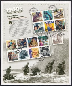 Scott 3186 FDC - Celebrate the Century. 1940's