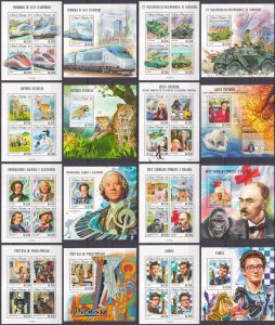 Gs 2019 Sao Tome & Principe Extinct Animals World War Chess Trains Art ! 8+8 Mnh