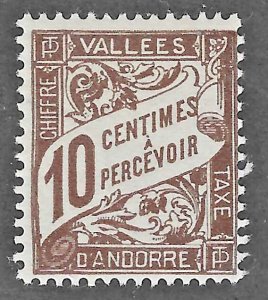 Andorra (French) (1941) - Scott # J18,   MH