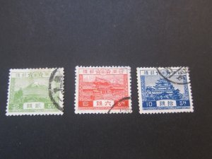 Japan 1926 Sc 194-96 FU