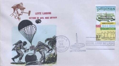 PHILIPPINES - MacARTHUR LEYTE LANDING 1969- Overseas Mailers