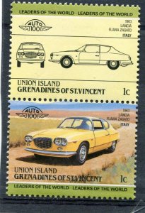 Union Island 1984 CAR LANCIA FLAVIA ITALY 1963 Pair (2v) Perforated Mint (NH)