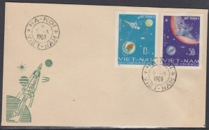 Vietnam Scott 429-30 Imperf. FDC - Luna 9 Flight