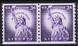 MOstamps - US Scott #1057a XF-Sup Mint OG NH Coil Pair - Lot # DS-6148