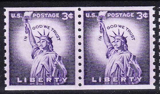 MOstamps - US Scott #1057a XF-Sup Mint OG NH Coil Pair - Lot # DS-6148