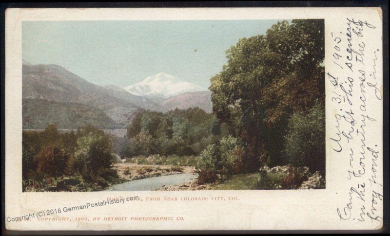 USA 1905 Colorado ROSWELL DPO Cover Helbock R4 Postcard SCOTLAND 94244