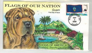 COLLINS HANDPAINTED FLAGS OUR NATION GUAM SHAR-PEI + ISLAND SCENE