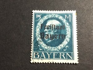 KAPPYSSTAMPS GERMANY-BAVARIA #209 1919-20 5MK USED LIGHT CANCEL GS0665