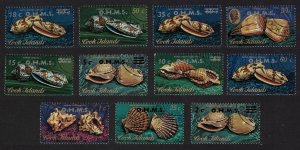 Cook Is. Shells 11v Ovpt 'O.H.M.S.' 1978 Canc SG#O16-O26