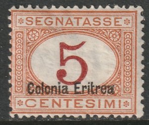 Eritrea 1920 Sc J1b postage due MH some DG