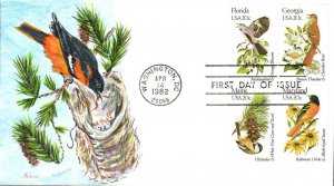 #1953-2002 Birds - Flowers Ham FDC Set