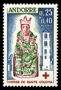 Andorra (French) #B1 (YT 172) Cat€33, 1964 Red Cross, never hinged