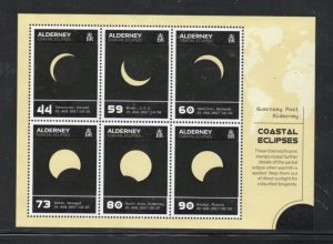Alderney Sc 583a 2017 Eclipse stamp sheet mint NH