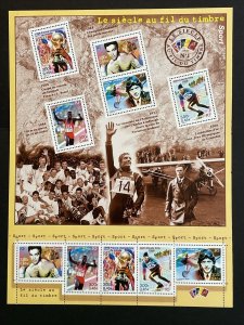 2000 France Sc# 2769 Full Mint Sheet Century of Sport Soccer, Olympics, etc