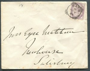 GREAT BRITAIN SQUARED CIRCLE CANCEL BATH ON COVER