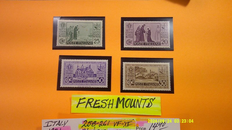 Italy 1931 Scott# 258-261 VF-XF Mint Light Hinge Short set of 4