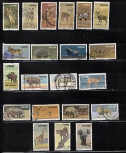 SOUTH WEST AFRICA Scott # 447-63, 556-7 Used - Various Animals