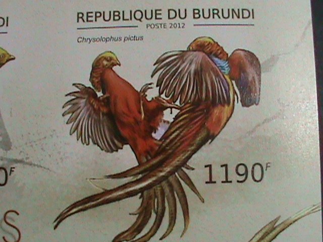 ​BURUNDI STAMP 2012 SC#1202 PARROTS  BIRDS  -IMPERF -MNH S/S SHEET VERY FINE
