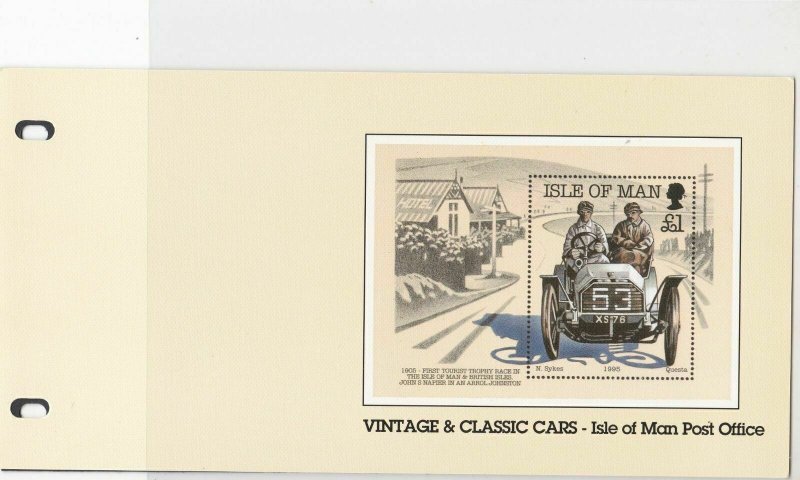 Isle of Man PO Vintage & Classic Cars Mint Never Hinged Stamps Booklet Ref 28546