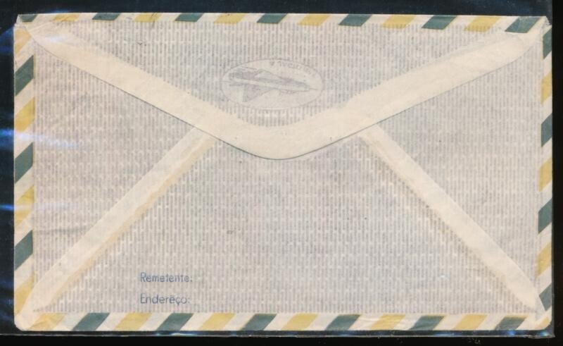 BRAZIL POSTAL HISTORY 1956 AIR COVER TO MICHIGAN