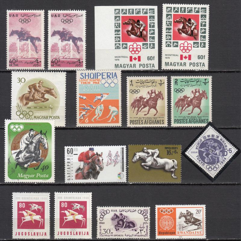 Equestrian sport - small stamp collection - MNH