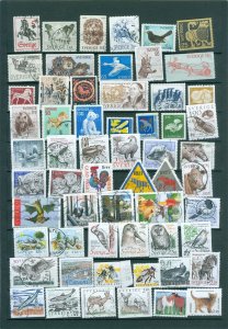 Sweden. Lot 59 Different Used Animals. Off Paper, Modern Issues 1950-1990es.