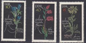 German Dem Rep # 879-881, Protected Flowers, NH 1/2 Cat.