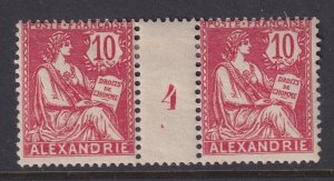 Alexandria (French Offices), Scott 21 (Yvert 24), MHR millesimes pair