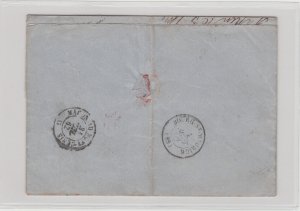 Italy Sardinia, 1862, Scott 13a, Sassone 16D, 40 Cent. Rose Cover Turin-France 