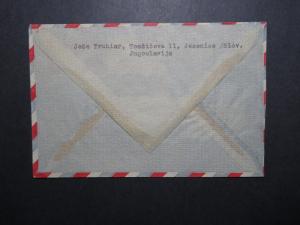 Yugoslavia 1955 Uprated Air Cover to USA - Z12074