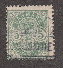 Denmark Scott #43a Stamp - Used Single - XYZ