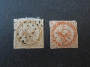 French Colonies 1859 Sc 3,5 FU