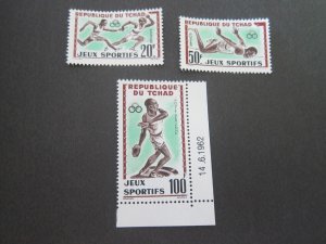 Chad 1962 Sc 83-4,C8 set MNH