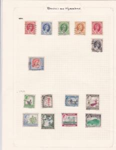 rhodesia & nyasaland stamps page ref 17941