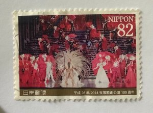 Japan 2014 Scott 3658b used - 82y,   100th Anniversary of Takarazuka Revue