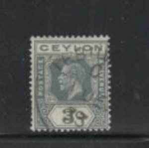 CEYLON #228 1921 3c KING GEORGE V F-VF USED a