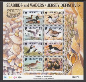 Jersey 735b Birds Souvenir Sheet MNH VF