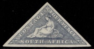 SOUTH AFRICA GV SG33, 4d grey-blue, M MINT.